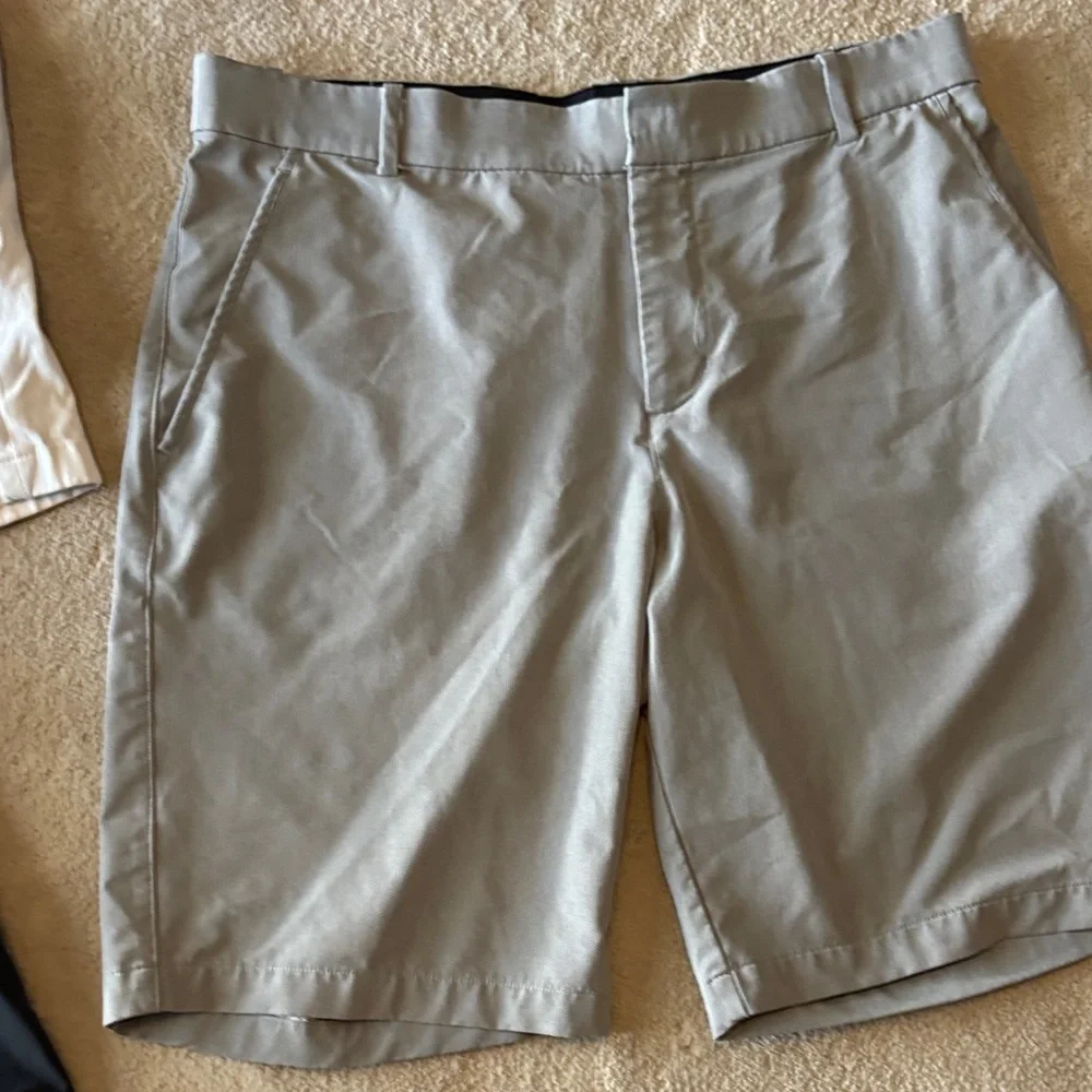 Nike Oakley club room Men's Flat Front Shorts - Black, Gray, and White 34